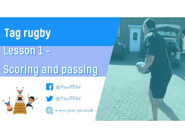 Tag rugby lesson 1 - Scoring and passing